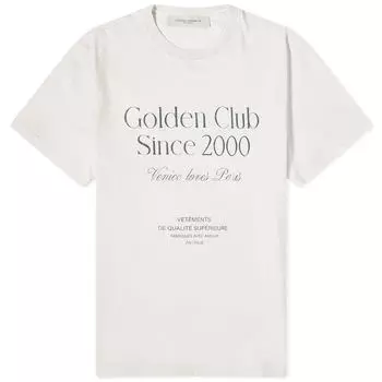 Футболка Golden Goose Golden Club, цвет Herritage White & Dark Greenцвет Herritage White & Dark Green