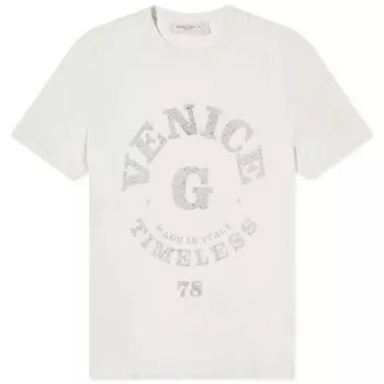 Футболка Golden Goose Venice Print, цвет Heritage White & Black