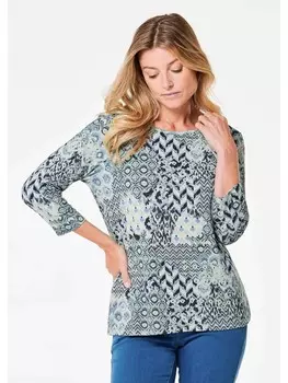 Футболка GOLDNER, цвет blau/gemustert