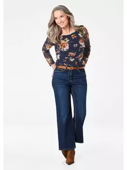 Футболка GOLDNER, цвет marine/gemustert