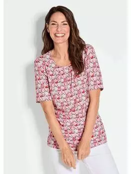 Футболка GOLDNER, цвет pink/gemustert