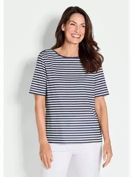 Футболка GOLDNER, цвет schwarz/wei/geringelt