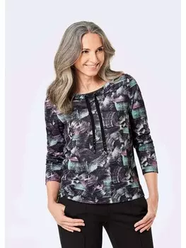 Футболка GOLDNER Sweatshirt, цвет schwarz/gemustert