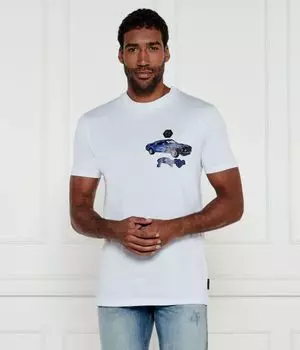 Футболка гоночные автомобили Regular fit Philipp Plein, белый