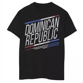 Футболка Gonzales Dominican Republic с косыми полосками и логотипом для мальчиков Licensed Character