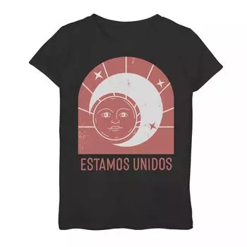 Футболка Gonzales Estamos Unidos для девочек с печатью Sun And Moon Licensed Character