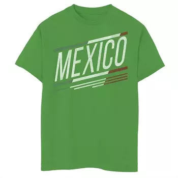 Футболка Gonzales Mexico с косыми полосками и логотипом для мальчиков Licensed Character, цвет Kelly
