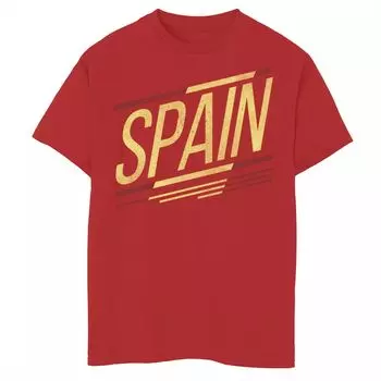 Футболка Gonzales Spain с косыми полосками и логотипом для мальчиков Licensed Character