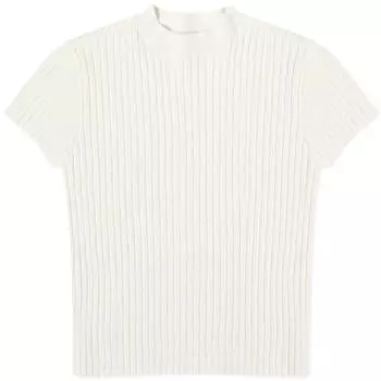 Футболка Good American Terry Rib Mock T-Shirt, цвет Cloud White