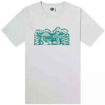Футболка Good Morning Tapes You're Never Alone In Nature, серо-бежевый