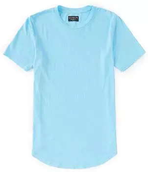 Футболка Goodlife Tri-Blend с гребешком и круглым вырезом с короткими рукавами, синий