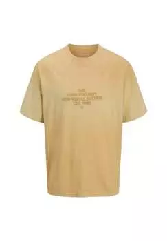 Футболка горизонт рубашка с коротким рукавом Jack & Jones, оранжевый