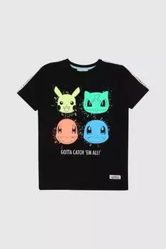 Футболка Gotta Catch Em All с лентой Pokemon, черный