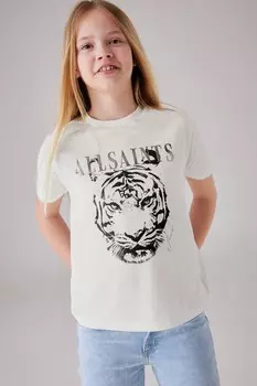 Футболка Grace для девочек с круглым вырезом и графикой Smallsaints, белый