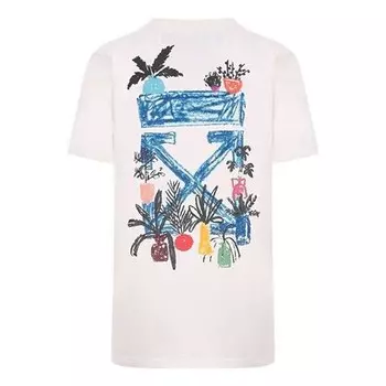 Футболка graft arrows cotton round neck short sleeve normal fit Off-White, белый