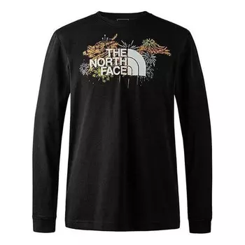 Футболка graphic long sleeve shirt 'black' The North Face, черный