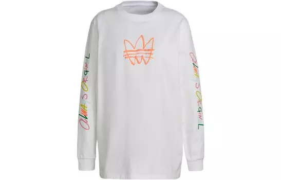 Футболка GRAPHIC LS TEE женская белая Adidas Originals
