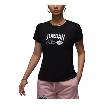 Футболка graphic slim t-shirt asia sizing 'black' Air Jordan, черный