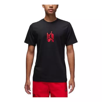 Футболка graphic t-shirt asia sizing 'black red' Air Jordan, черный