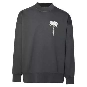 Футболка gray cotton sweatshirt Palm Angels, серый