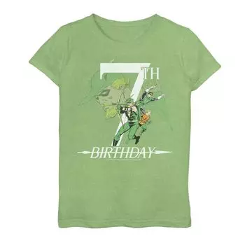 Футболка Green Arrow на 7-й день рождения для девочек 7–16 лет Licensed Character