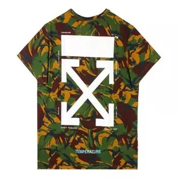 Футболка green camouflage arrows short sleeve Off-White, камуфляж