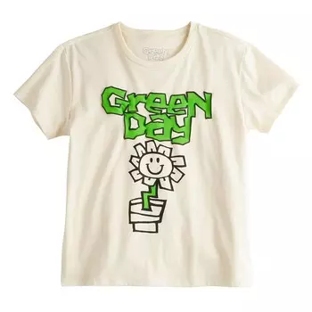 Футболка Green Day с рисунком для девочек 7–16 лет Licensed Character, цвет Ivory