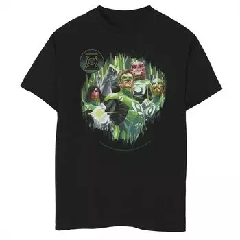Футболка Green Lantern Corps с изумрудным рисунком для мальчиков 8–20 лет Marvel