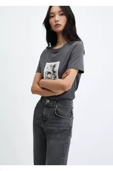 Футболка Гремлины Mango, коричневый