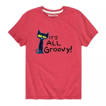 Футболка Groovy с рисунком Pete The Cat для мальчиков 8–20 лет Licensed Character