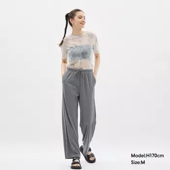 Футболка GU с принтом тай-дай, бежевый