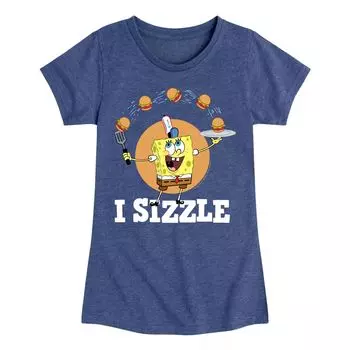Футболка «Губка Боб I Sizzle» для девочек 7–16 лет Licensed Character, синий