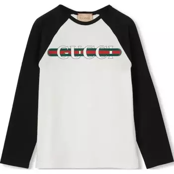 Футболка Gucci детская, белый / черный