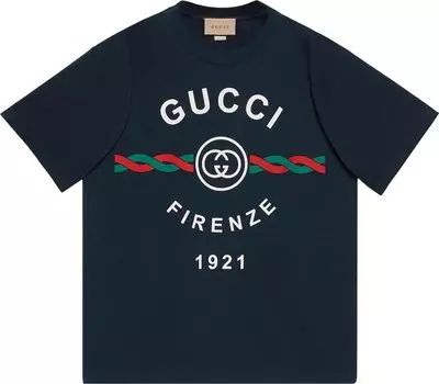 Футболка Gucci Firenze 1921 T-Shirt Dark Blue, синий