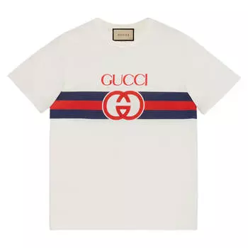 Футболка Gucci Interlocking G, белый