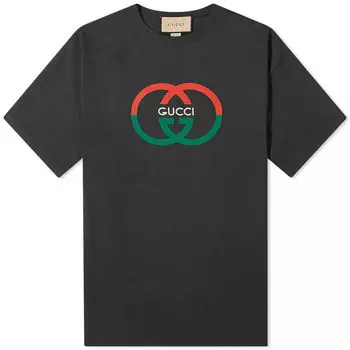 Футболка Gucci Interlocking Logo, черный
