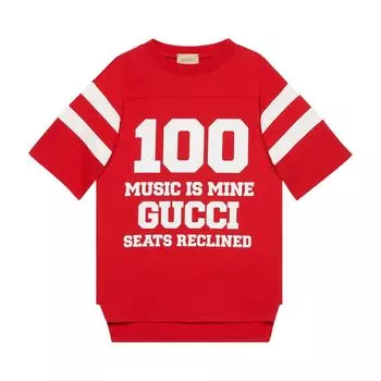 Футболка Gucci Kids Graphic Printed T-Shirt 'Red', красный