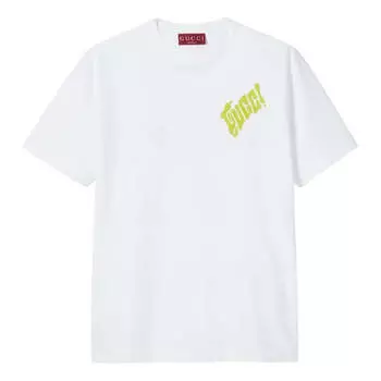 Футболка Gucci Logo Cotton Jersey T-shirt 'White', белый