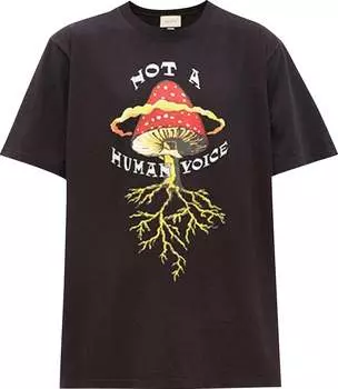 Футболка Gucci Not A Human Voice T-Shirt Black, черный