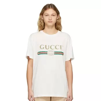 Футболка Gucci Oversized Logo, белый