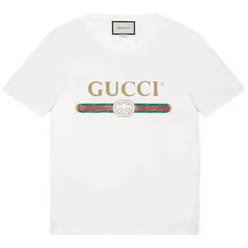 Футболка Gucci Oversized Logo, белый