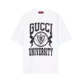 Футболка Gucci Printed Jersey T-Shirt 'White', белый