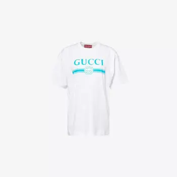 Футболка Gucci с принтом, белый