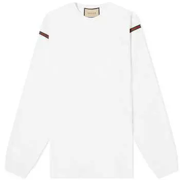 Футболка Gucci Tape Long Sleeve, белый
