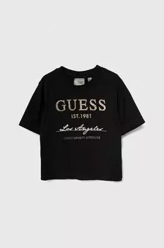 Футболка Guess из хлопка, черный