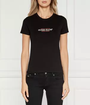 Футболка Guess Jeans AMERICAN Slim Fit, черный