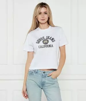 Футболка Guess Jeans California Cropped Fit, белый