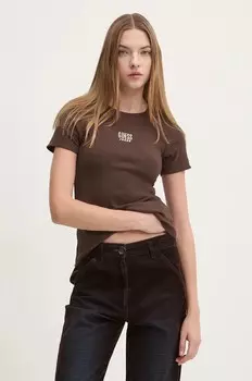 Футболка Guess Jeans, коричневый
