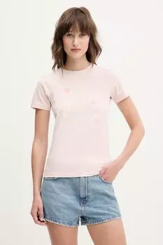 Футболка Guess Jeans, розовый