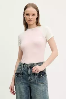 Футболка Guess Jeans, розовый